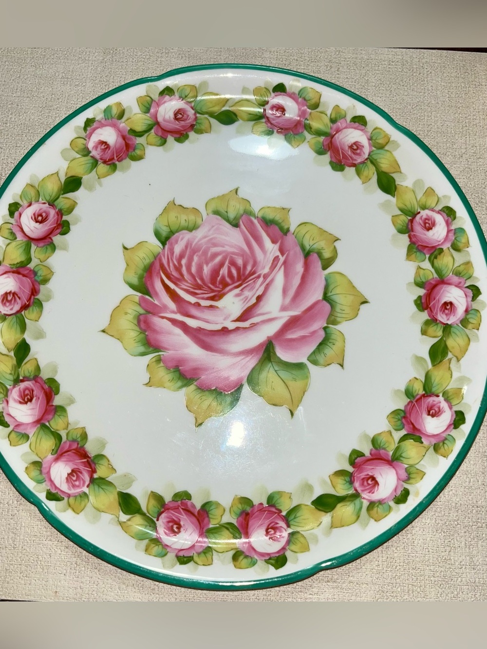 Antique Charles Ahrenfeldt Saxe Porcelain 10" Plate